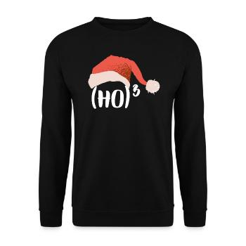 Christmas Mathematics Ho Hoch 3 - Unisex Sweatshirt - black - Front - Alina (178cm) & Michal (187cm)