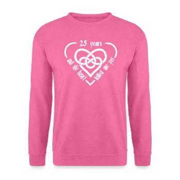 Silberhochzeit 25. Jahrestag Männer Geschenkidee - Unisex Pullover - Pink - Vorne