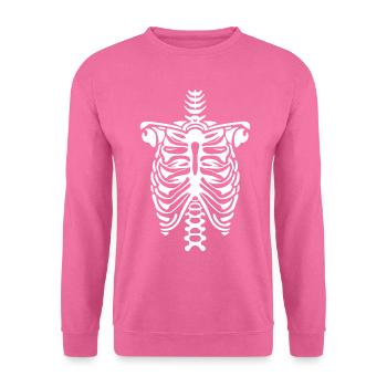 Rib Cage skeleton - Unisex Sweatshirt - pink - Front
