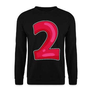 two - Unisex Sweatshirt - black - Front - Alina (178cm) & Michal (187cm)