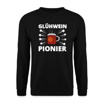 Mulled wine pioneer - Unisex Sweatshirt - black - Front - Alina (178cm) & Michal (187cm)