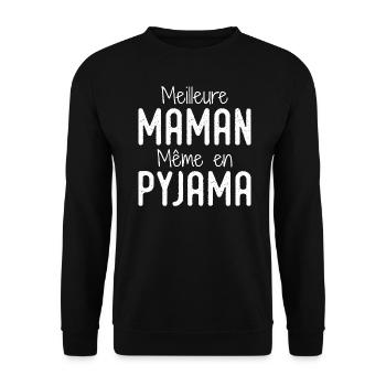 Meilleure maman pyjama cadeau femme humour - Sweat-shirt Unisexe - noir - Devant - Alina (178cm) & Michal (187cm)