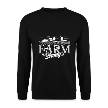 Farmer Farm Strong - Unisex Sweatshirt - black - Front - Alina (178cm) & Michal (187cm)