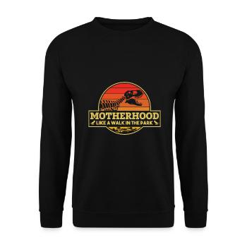 Motherhood Like a Walk in the Park - Sweat-shirt Unisexe - noir - Devant - Alina (178cm) & Michal (187cm)