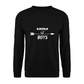Maman de garçons Cadeau de fête des mères - Sweat-shirt Unisexe - noir - Devant - Alina (178cm) & Michal (187cm)