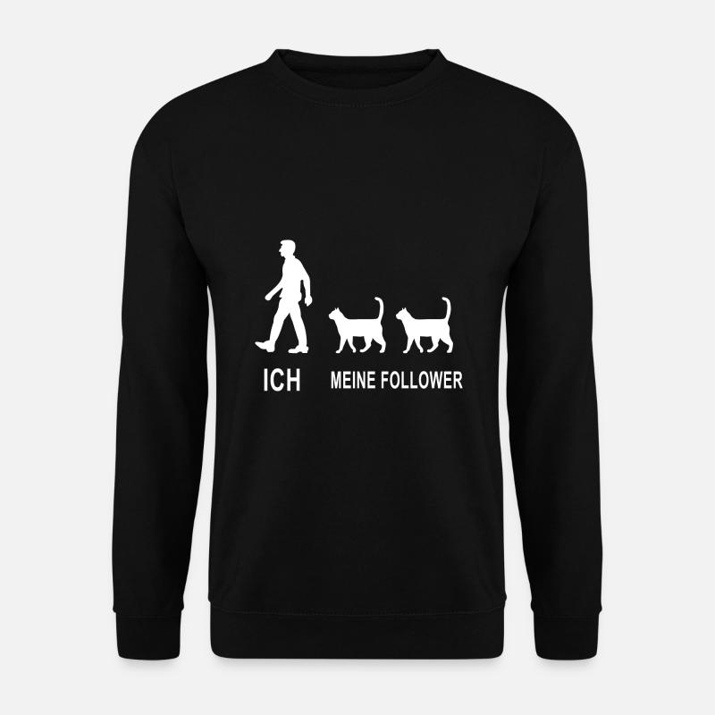 Ich Meine Follower Katze Katzenfreund - Unisex Pullover - Schwarz