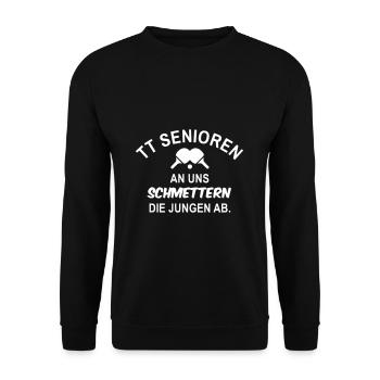 Tischtennis Senioren - Unisex Pullover - Schwarz - Vorne - Alina (178cm) & Michal (187cm)