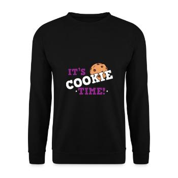 C’est Cookie Time - Cadeau d’amateur de biscuits - Sweat-shirt Unisexe - noir - Devant - Alina (178cm) & Michal (187cm)