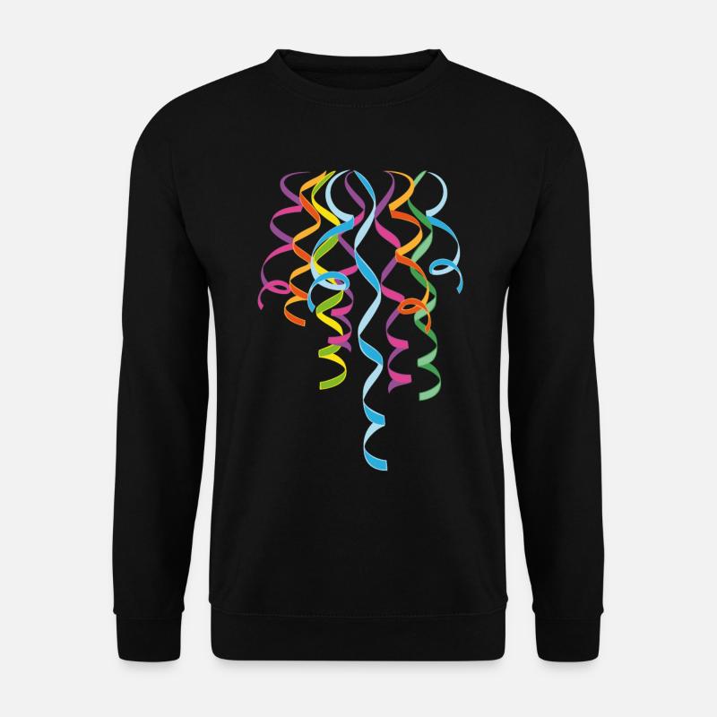 Karneval Luftschlangen Dekoration Silvester - Unisex Pullover - Schwarz