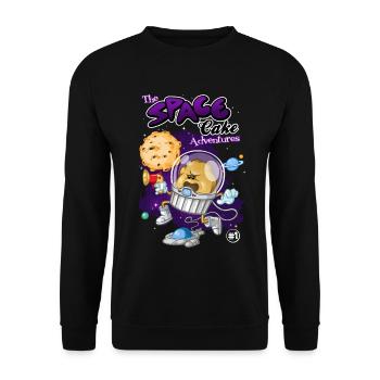 Space cake - Unisex Sweatshirt - black - Front - Alina (178cm) & Michal (187cm)
