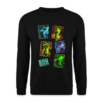 BMX bike | BMX bike | BMX | Gift idea - Unisex Sweatshirt - black - Front - Alina (178cm) & Michal (187cm)