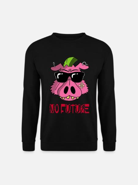 Cochon punk - Sweat-shirt Unisexe - noir