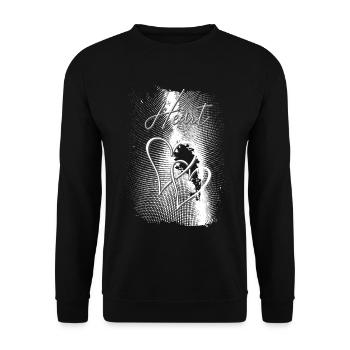 Two Hearts - Unisex Sweatshirt - black - Front - Alina (178cm) & Michal (187cm)