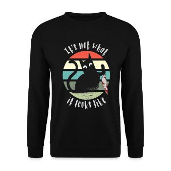 Ce n’est pas ce à quoi ça ressemble, couteau à chat - Sweat-shirt Unisexe - noir - Devant - Alina (178cm) & Michal (187cm)