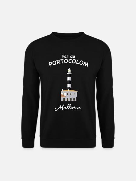 Mallorca, Portocolom, Leuchtturm - Unisex Pullover - Schwarz