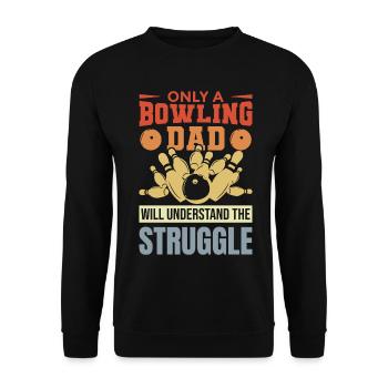 Bowling Father - Unisex Sweatshirt - black - Front - Alina (178cm) & Michal (187cm)