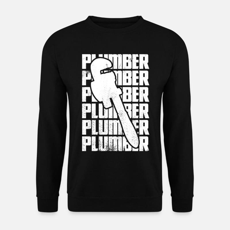 Lustiger Klempner - Unisex Pullover - Schwarz