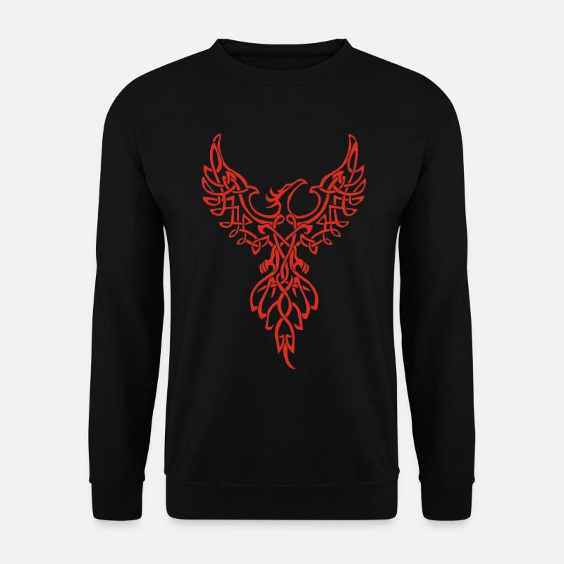 Rotes Phönix-Symbol - Unisex Pullover - Schwarz