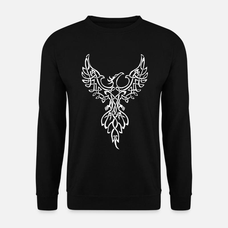 Symbole du phénix blanc - Sweat-shirt Unisexe - noir