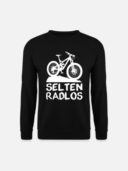Selten Radlos Mountainbike weiss - Unisex Pullover - Schwarz