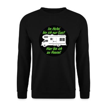 Motorhome at home (24) - Unisex Sweatshirt - black - Front - Alina (178cm) & Michal (187cm)
