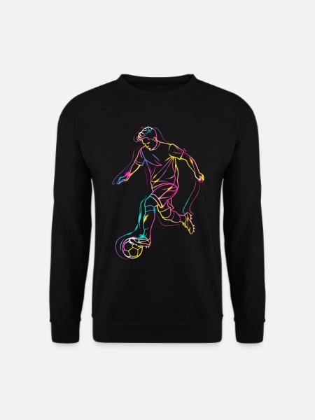 Soccer Player Line Art - Unisex Sweatshirt - black