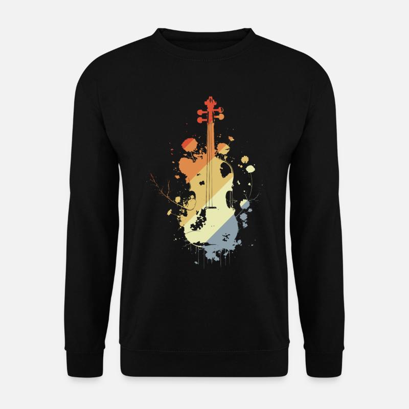 Violine Retro - Unisex Pullover - Schwarz