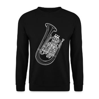 Tuba - Sweat-shirt Unisexe - noir - Devant - Alina (178cm) & Michal (187cm)