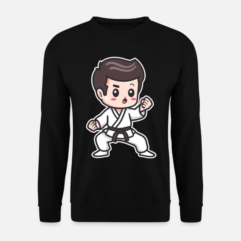 Karate Boy Drawing - Unisex Sweatshirt - black