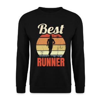 Best Jogger - Unisex Sweatshirt - black - Front - Alina (178cm) & Michal (187cm)