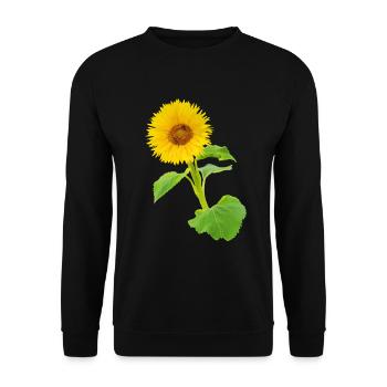 Vibrant Sunflower Yellow Flower Blossoms Late Summer - Unisex Sweatshirt - black - Front - Alina (178cm) & Michal (187cm)