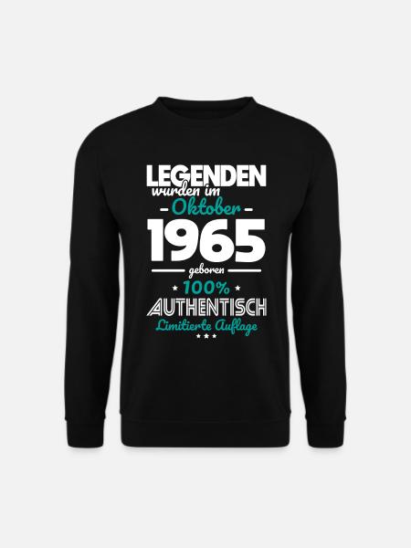 60. Geburtstag - Legenden wurden im Oktober 1965 - Unisex Pullover - Schwarz