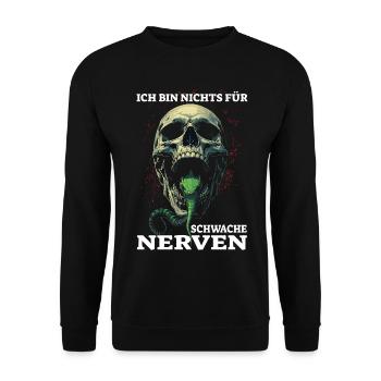 Je ne suis pas pour les âmes sensibles - Sweat-shirt Unisexe - noir - Devant - Alina (178cm) & Michal (187cm)