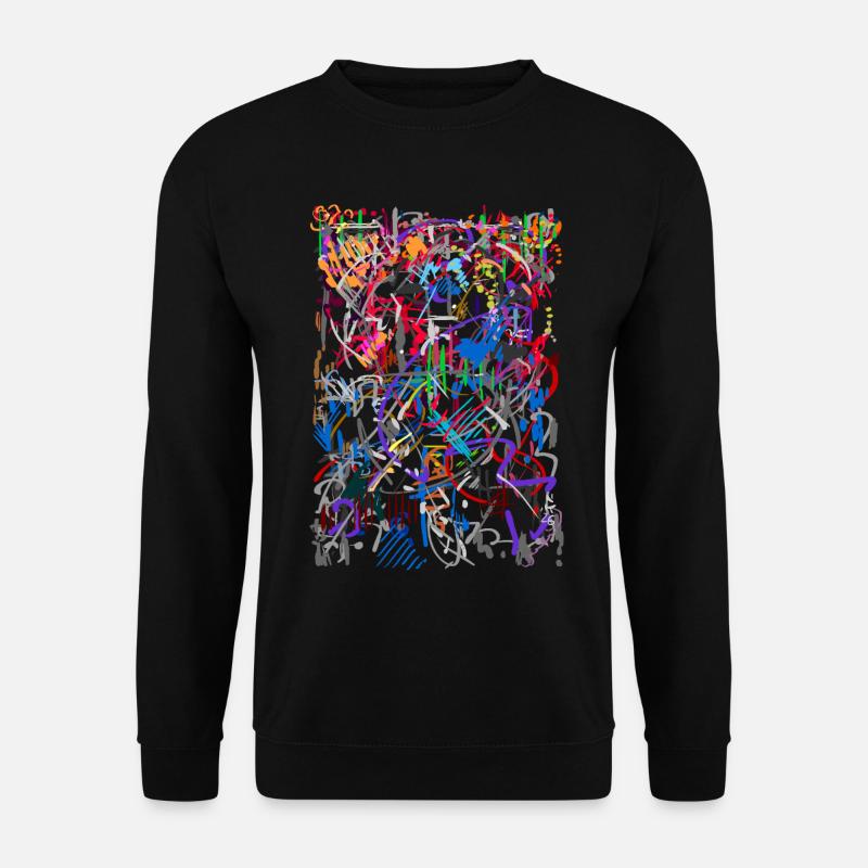 abstrakt - Unisex Pullover - Schwarz