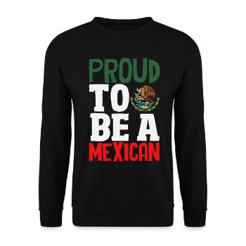 Mexiko Stolz & Heimat Mexikaner Mexico Flagge - Unisex Pullover - Schwarz - Vorne - Alina (178cm) & Michal (187cm)