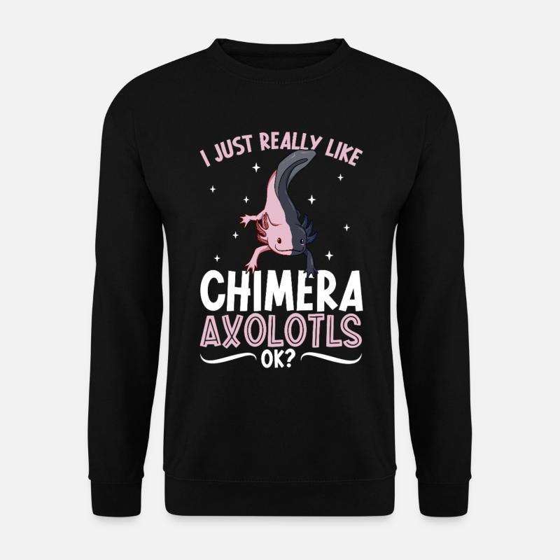 J’adore mon axolotl Chimère - Sweat-shirt Unisexe - noir