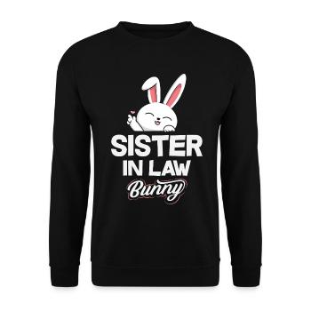 Joyeuse Pâques, douce chasse aux œufs du lapin, œufs de Pâques - Sweat-shirt Unisexe - noir - Devant - Alina (178cm) & Michal (187cm)