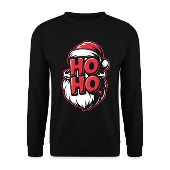 Ho Ho Santa Bart Design - Unisex Pullover - Schwarz - Vorne - Alina (178cm) & Michal (187cm)