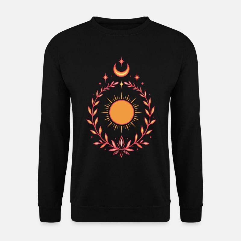 Midsummer Sun – Boho Litha Design - Unisex Sweatshirt - black