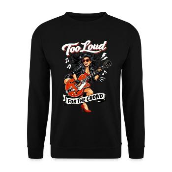 Pins Up Rockabilly : Trop bruyant pour la foule - Sweat-shirt Unisexe - noir - Devant - Alina (178cm) & Michal (187cm)