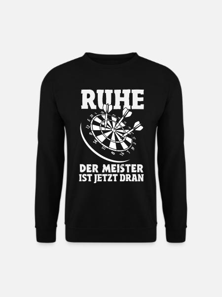 Lustige Darts Sprüche Darts Geschenke - Unisex Pullover - Schwarz