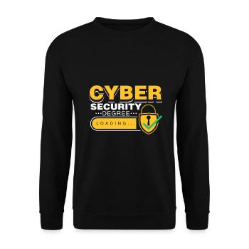 Cybersecurity Degree Computer Science Student Saying - Unisex Sweatshirt - black - Front - Alina (178cm) & Michal (187cm)