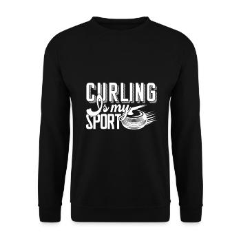 Curling Curling Is My Sport - Unisex Sweatshirt - black - Front - Alina (178cm) & Michal (187cm)