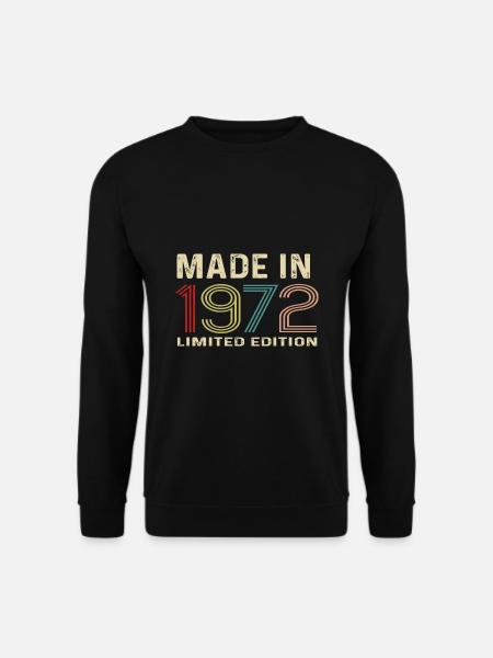 Made In 1972 Limited Edition - Zum 50. Geburtstag - Unisex Pullover - Schwarz
