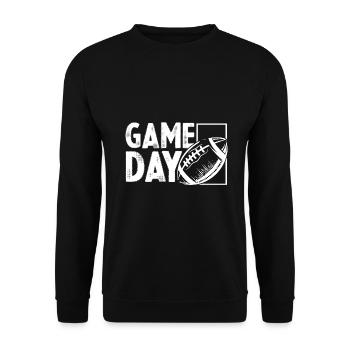 Football Football Game Day - Unisex Sweatshirt - black - Front - Alina (178cm) & Michal (187cm)