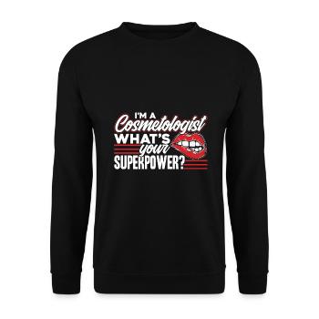 I am A Cosmetologist - Unisex Sweatshirt - black - Front - Alina (178cm) & Michal (187cm)