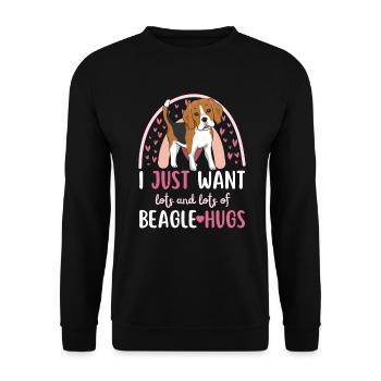 Sweet Beagle Lover Kawaii - Sweat-shirt Unisexe - noir - Devant - Alina (178cm) & Michal (187cm)