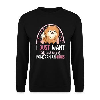 Sweet dwarf spitz lover kawaii - Unisex Sweatshirt - black - Front - Alina (178cm) & Michal (187cm)