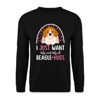 Sweet Beagle Lover Kawaii - Sweat-shirt Unisexe - noir - Devant - Alina (178cm) & Michal (187cm)