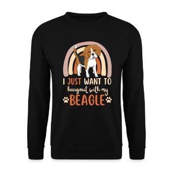 Sweet Beagle Lover Kawaii - Sweat-shirt Unisexe - noir - Devant - Alina (178cm) & Michal (187cm)